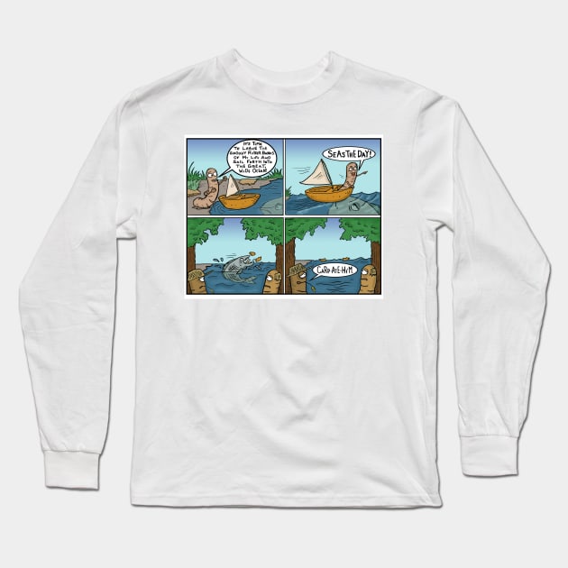 Carp-Ate-Him Long Sleeve T-Shirt by Nick Navatta